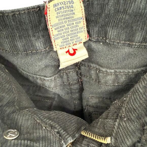 Y2K True Religion Navy Corduroy Pants Low Rise Straight Leg Made in USA Size 29 - Picture 4 of 7